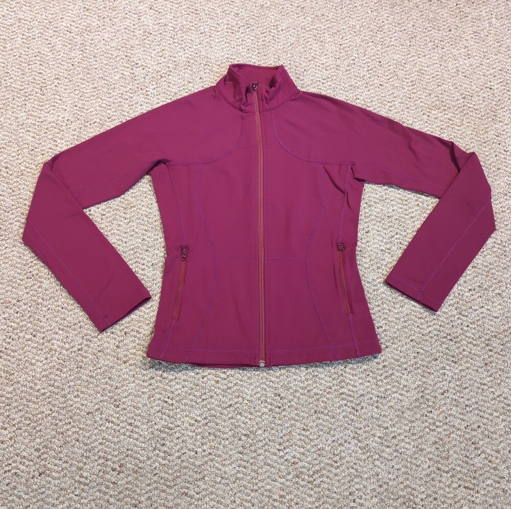 Lululemon Define Jacket Womens 6 Maroon Plum Full Zip Athleisure Active
